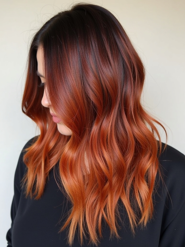 Copper Fire Balayage 51 Captivating Copper Hair Color Ideas