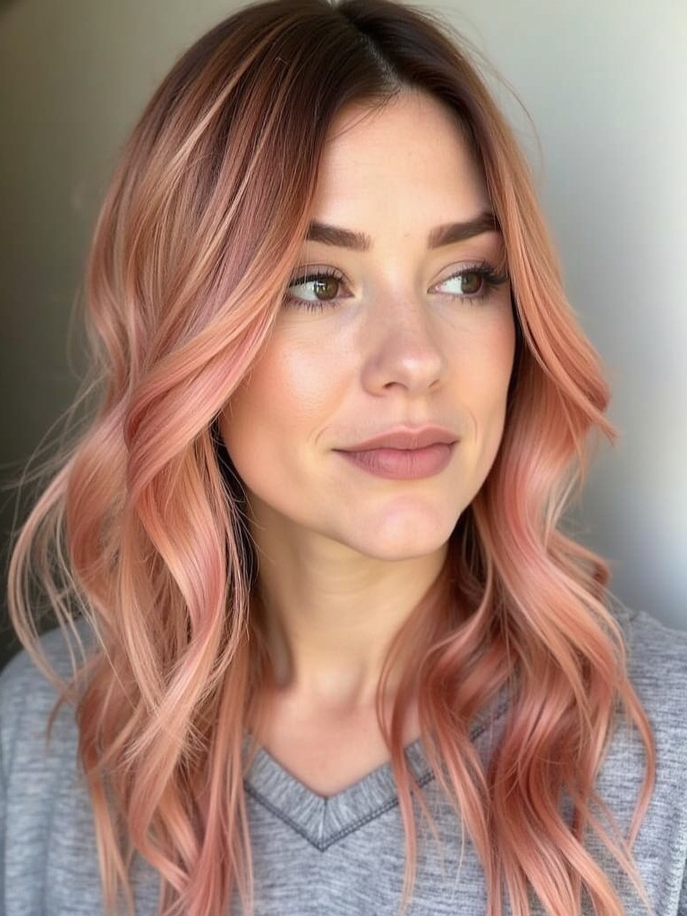Copper Peach Hair Color Ideas Copper Peach Highlights