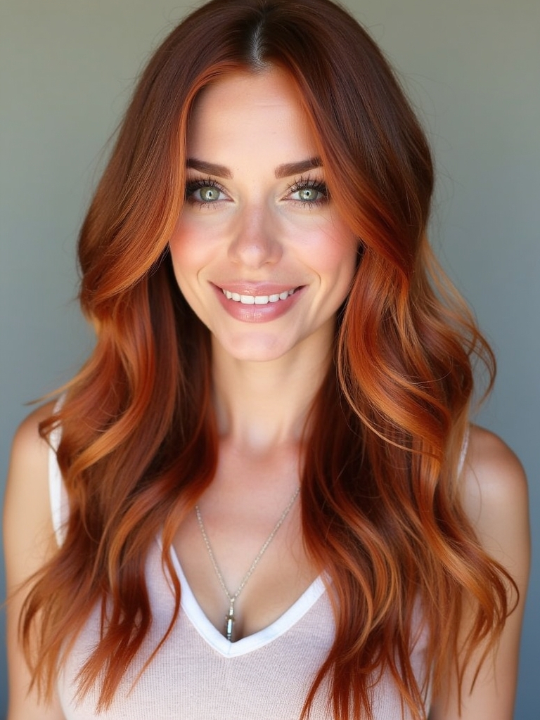 Copper Sunset Waves 51 Captivating Copper Hair Color Ideas