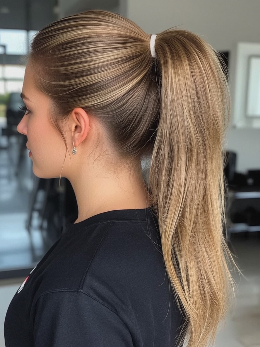 Glam Hair High Braided Ponytail