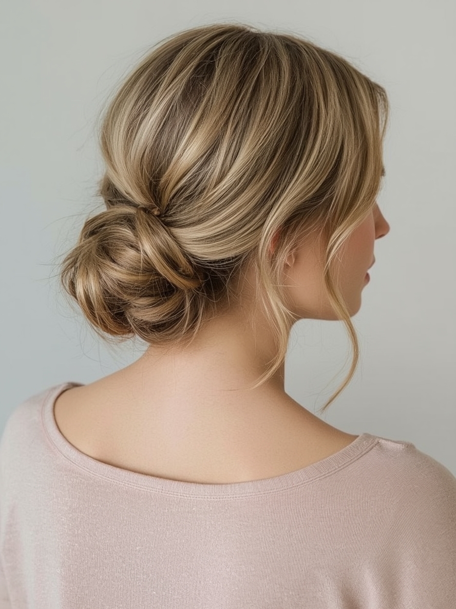 Glam Hair Low Ponytail with a Twist