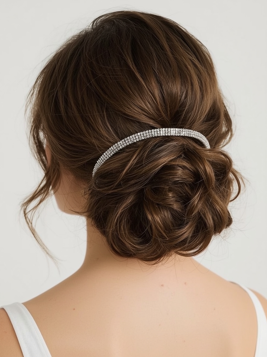 Hair Wrap Designs Crystal Embedded Ribbon