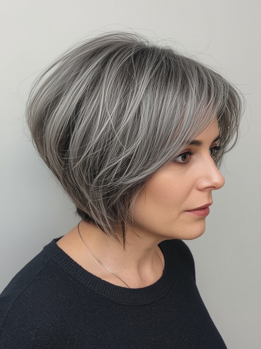 Hairstyles For Thin Hair Fine Over 50 Angled Bob