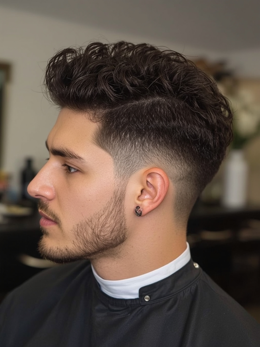 Mens Hairstyles Curly Hair The Curly Quiff