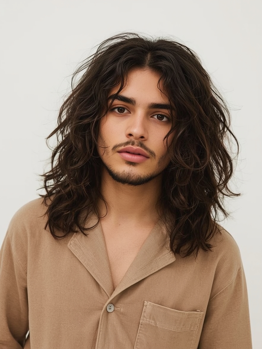 Mens Hairstyles Curly Hair The Long and Loose Curls